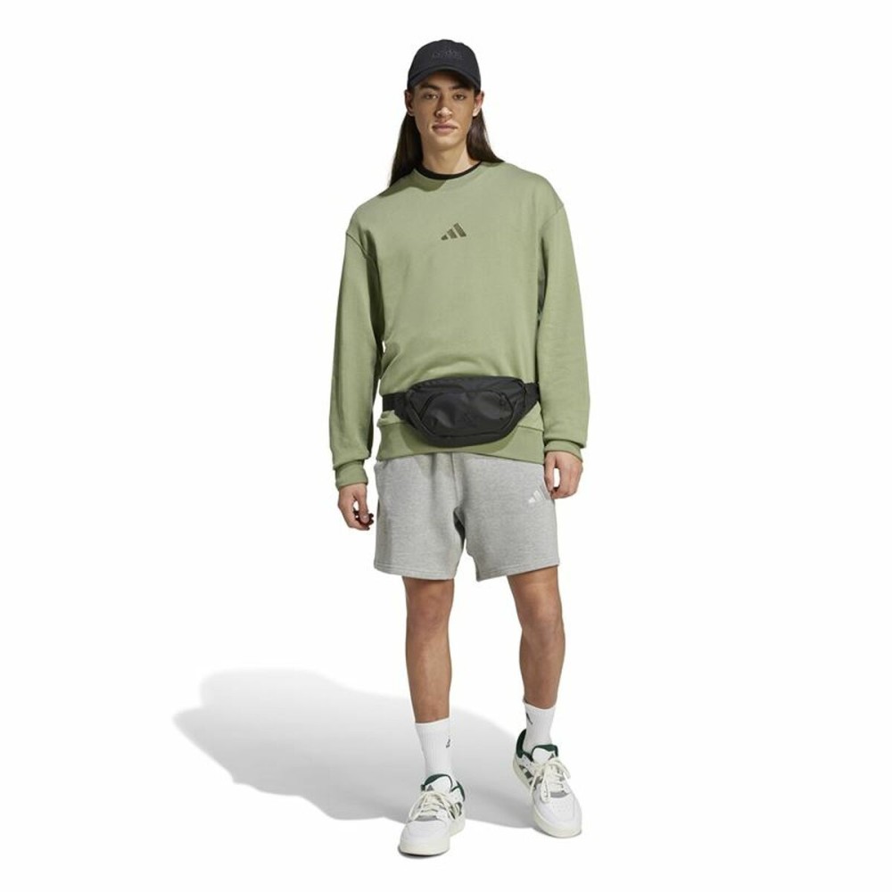 Men’s Sweatshirt without Hood Adidas All Szn French Terry Crew Green L