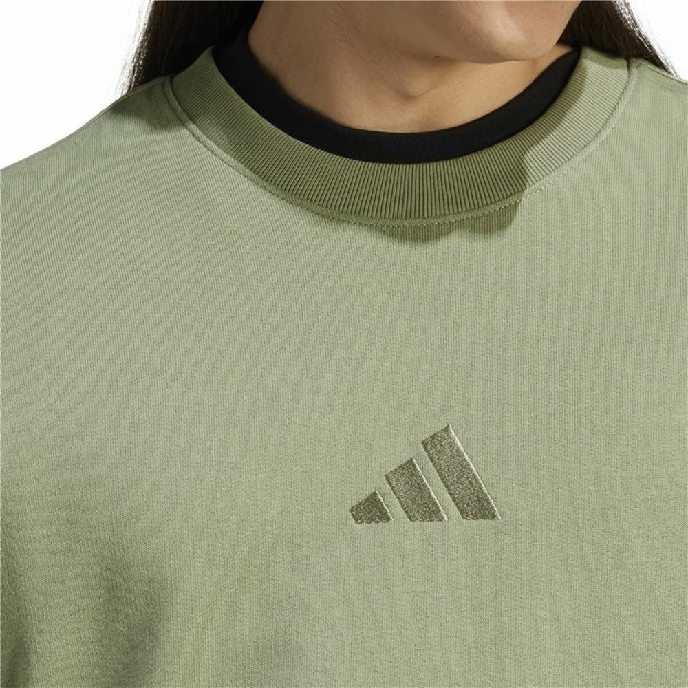 Men’s Sweatshirt without Hood Adidas All Szn French Terry Crew Green L