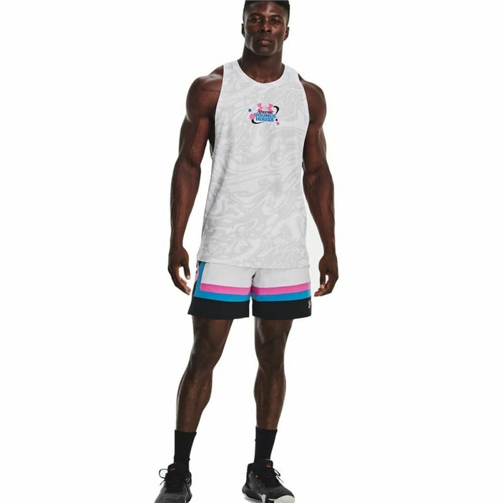 Men's Basketball Shorts Under Armour Baselin White