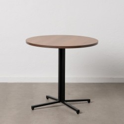 Table Black Natural MDF Wood 80 x 80 x 75 cm