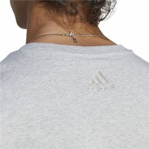 Herren Kurzarm-T-Shirt Adidas Essentials Single Big Logo Grau Hellgrau