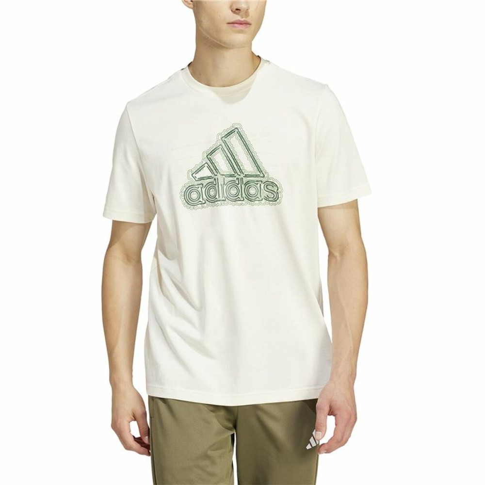 Herren Kurzarm-T-Shirt Adidas Growth Bos Weiß