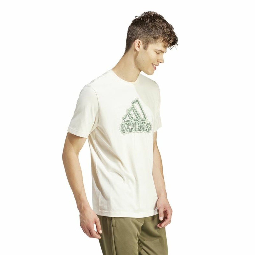 Herren Kurzarm-T-Shirt Adidas Growth Bos Weiß