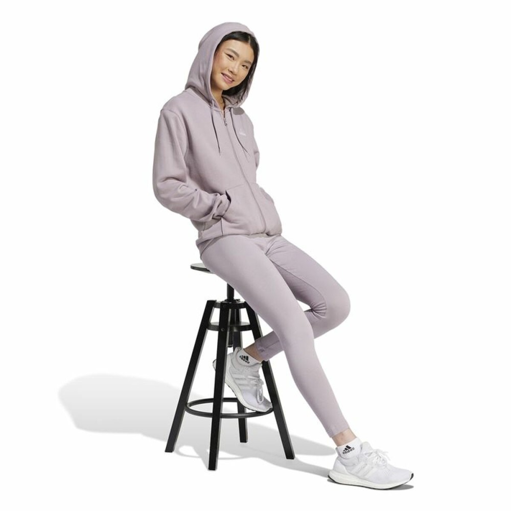 Sporthose Damen Adidas Linear Leg Lila