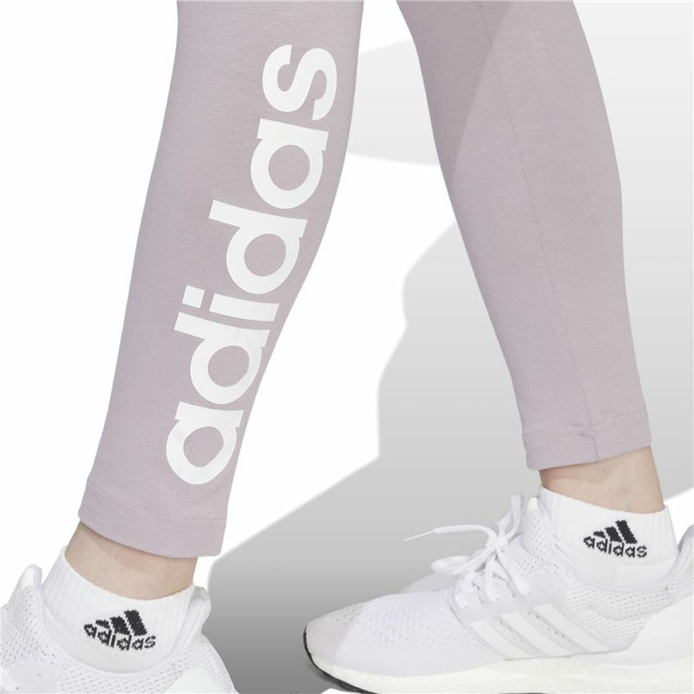 Sporthose Damen Adidas Linear Leg Lila