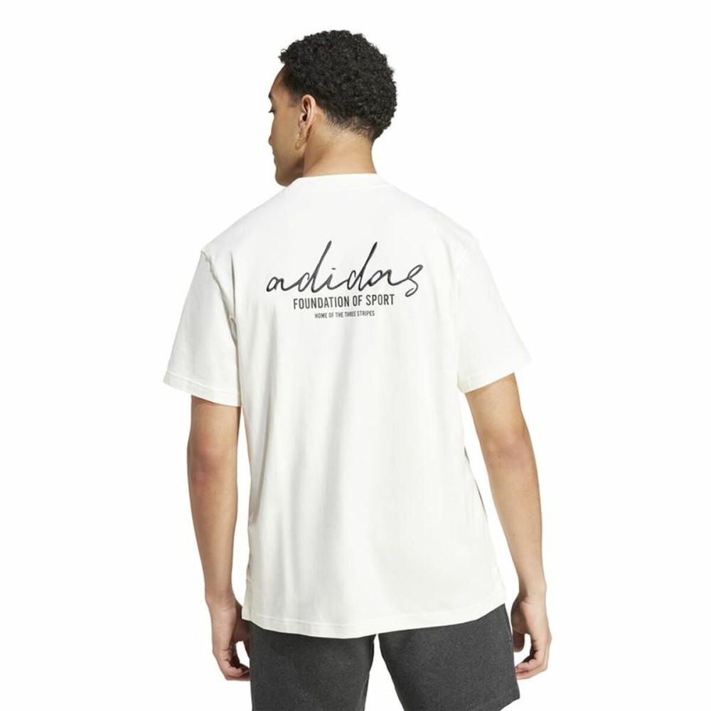 Men’s Short Sleeve T-Shirt Adidas Brand Love White