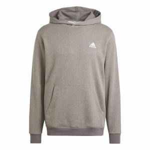 Herren Sweater mit Kapuze Adidas Seasonal Essentials Melange Hoodie Braun Beige