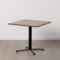 Table Noir Naturel Bois MDF 80 x 80 x 75 cm