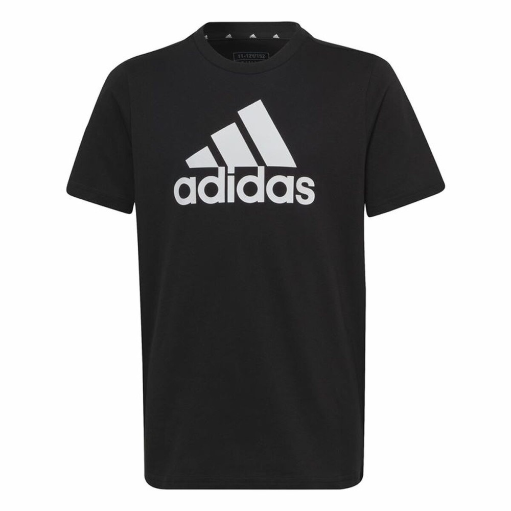 Kurzarm-T-Shirt für Kinder Adidas Big Logo Schwarz