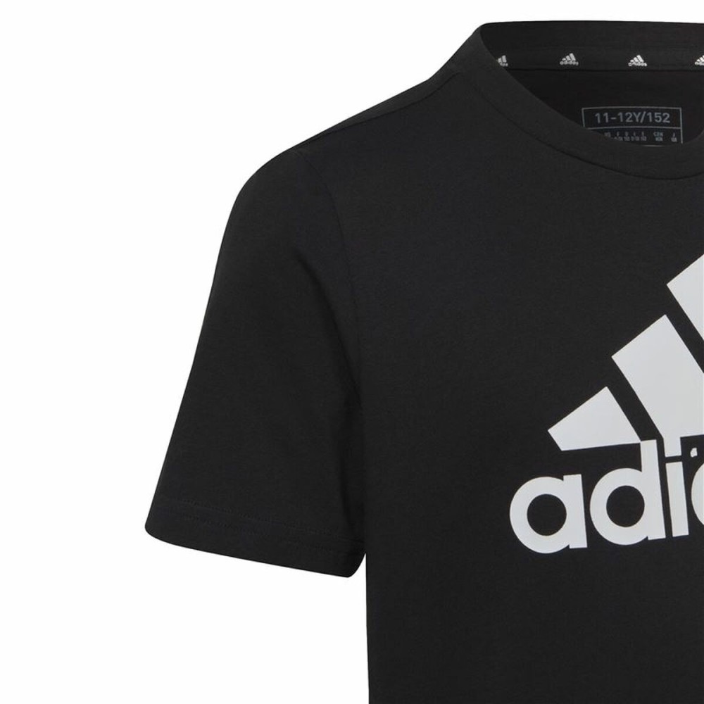 Kurzarm-T-Shirt für Kinder Adidas Big Logo Schwarz