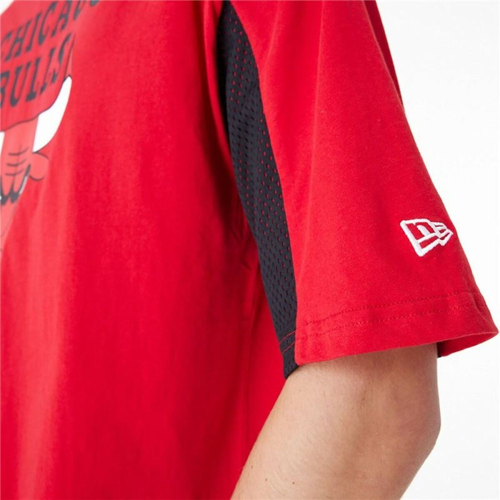 Men’s Short Sleeve T-Shirt New Era NBA MESH PANEL OS TEE CHIBU 60435481  Red (S)