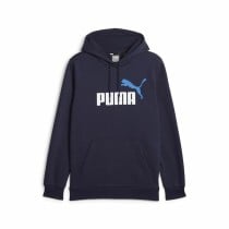 Herren Sweater mit Kapuze Puma Ess+ 2 Col Big Marineblau