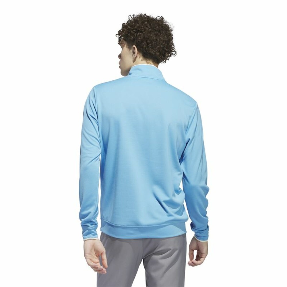Herren Sweater ohne Kapuze Adidas Lightweight Half-Zip Blau Wasser L