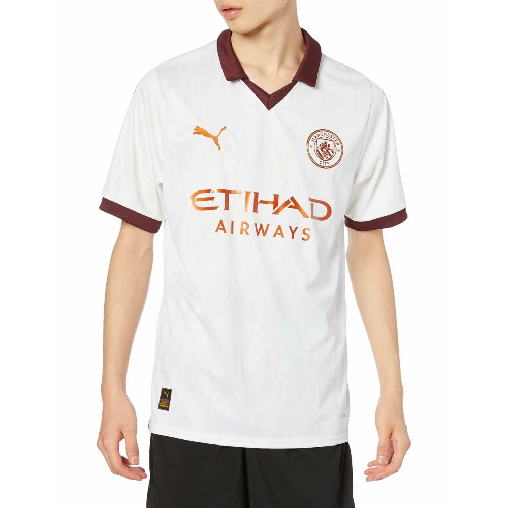 Maillot de Football à Manches Courtes pour Homme Puma Manchester City Away Blanc