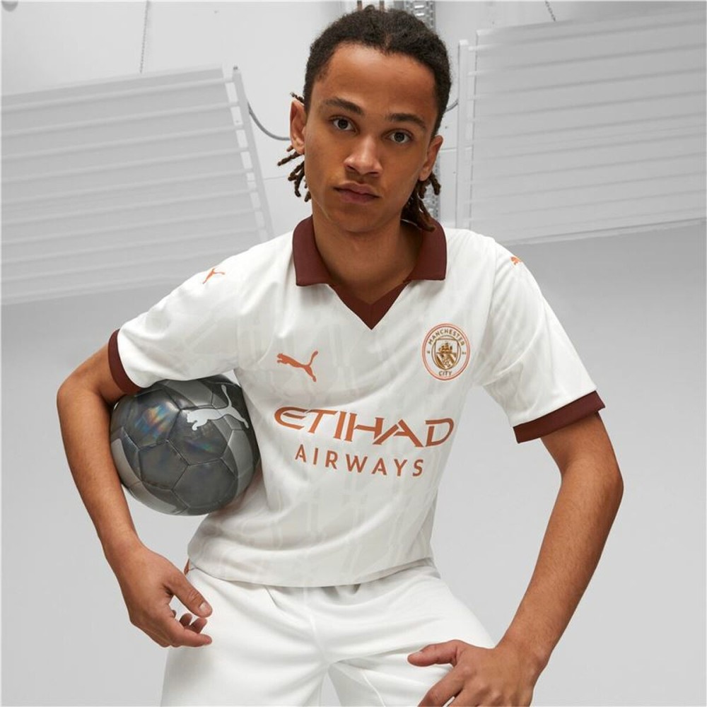 Maillot de Football à Manches Courtes pour Homme Puma Manchester City Away Blanc