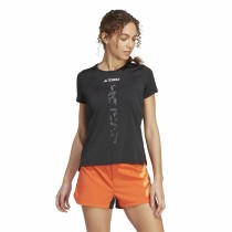 Damen Kurzarm-T-Shirt Adidas Agr Shirt Schwarz