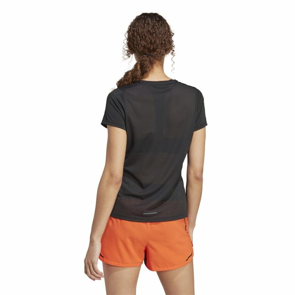 Damen Kurzarm-T-Shirt Adidas Agr Shirt Schwarz