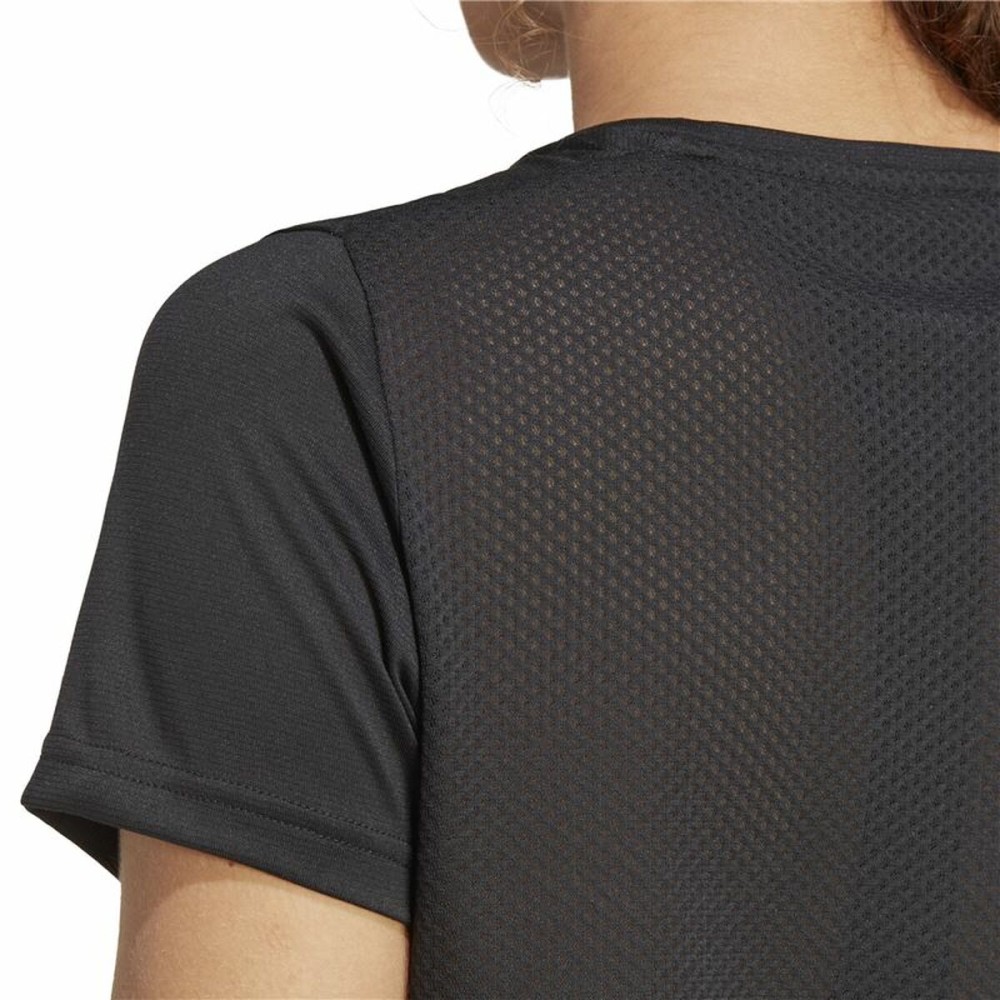 Damen Kurzarm-T-Shirt Adidas Agr Shirt Schwarz