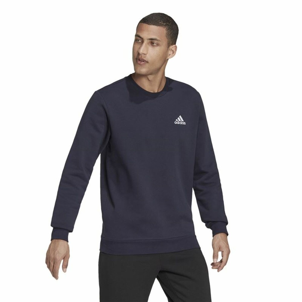 Men’s Sweatshirt without Hood Adidas Feelcozy Black