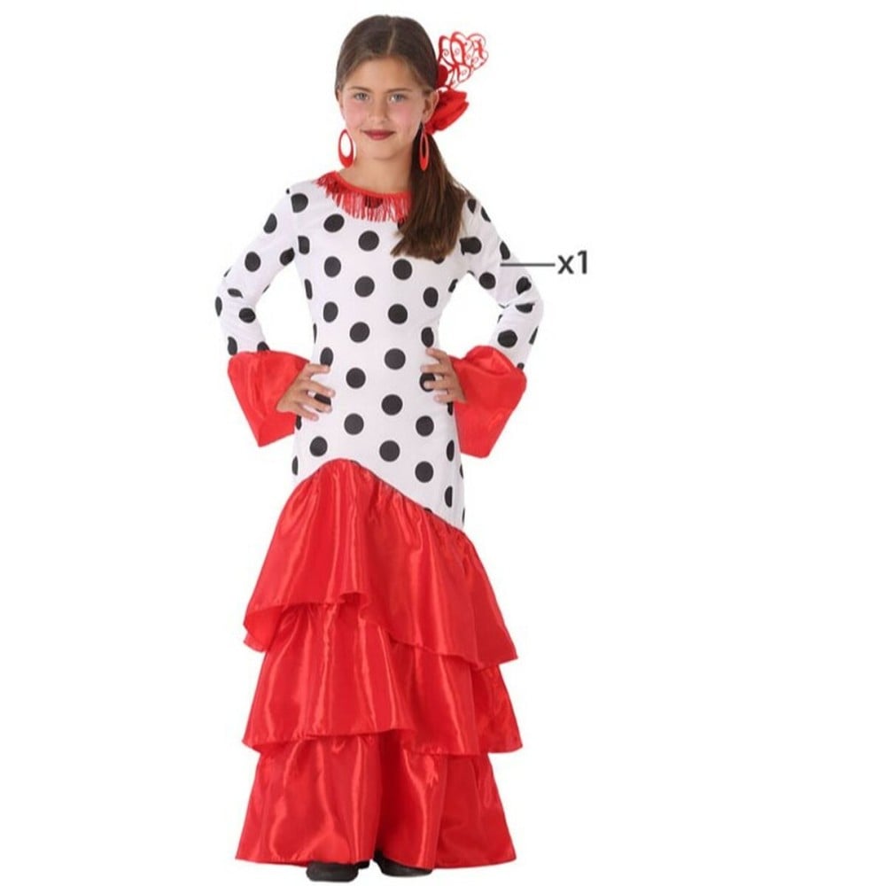 Déguisement pour Enfants Rouge Danseuse de Flamenco Espagne (1 Pièce)