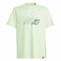 Kurzarm-T-Shirt Adidas Table Illustrated Hellgrün