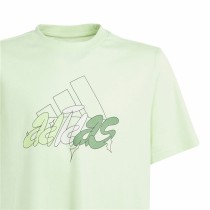Kurzarm-T-Shirt Adidas Table Illustrated Hellgrün