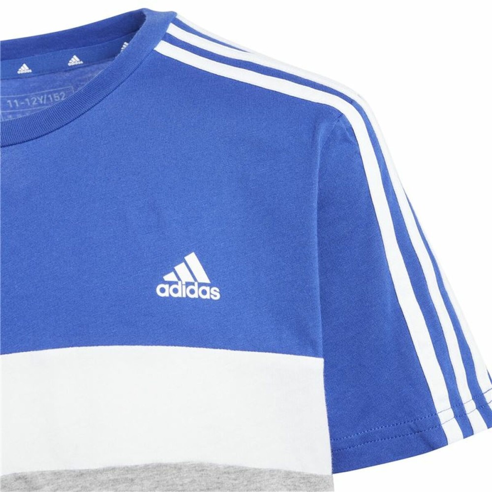 Kurzarm-T-Shirt für Kinder Adidas 3S Tib Blau