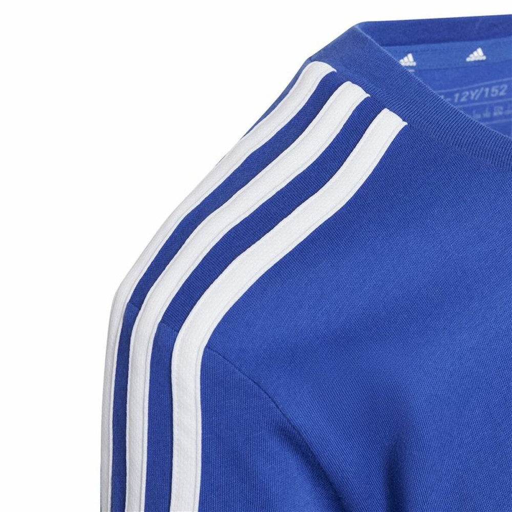 Kurzarm-T-Shirt für Kinder Adidas 3S Tib Blau