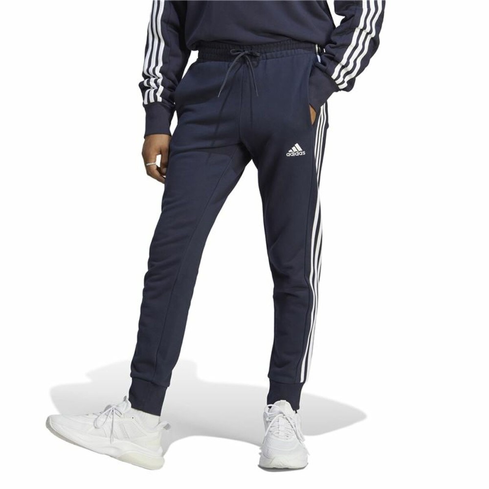 Lange Sporthose Adidas M 3S Ft Tc Schwarz Dunkelblau Herren