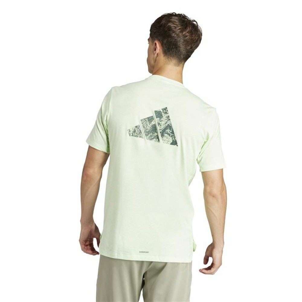 Herren Kurzarm-T-Shirt Adidas Essentials Wo Logo Zitronengrün