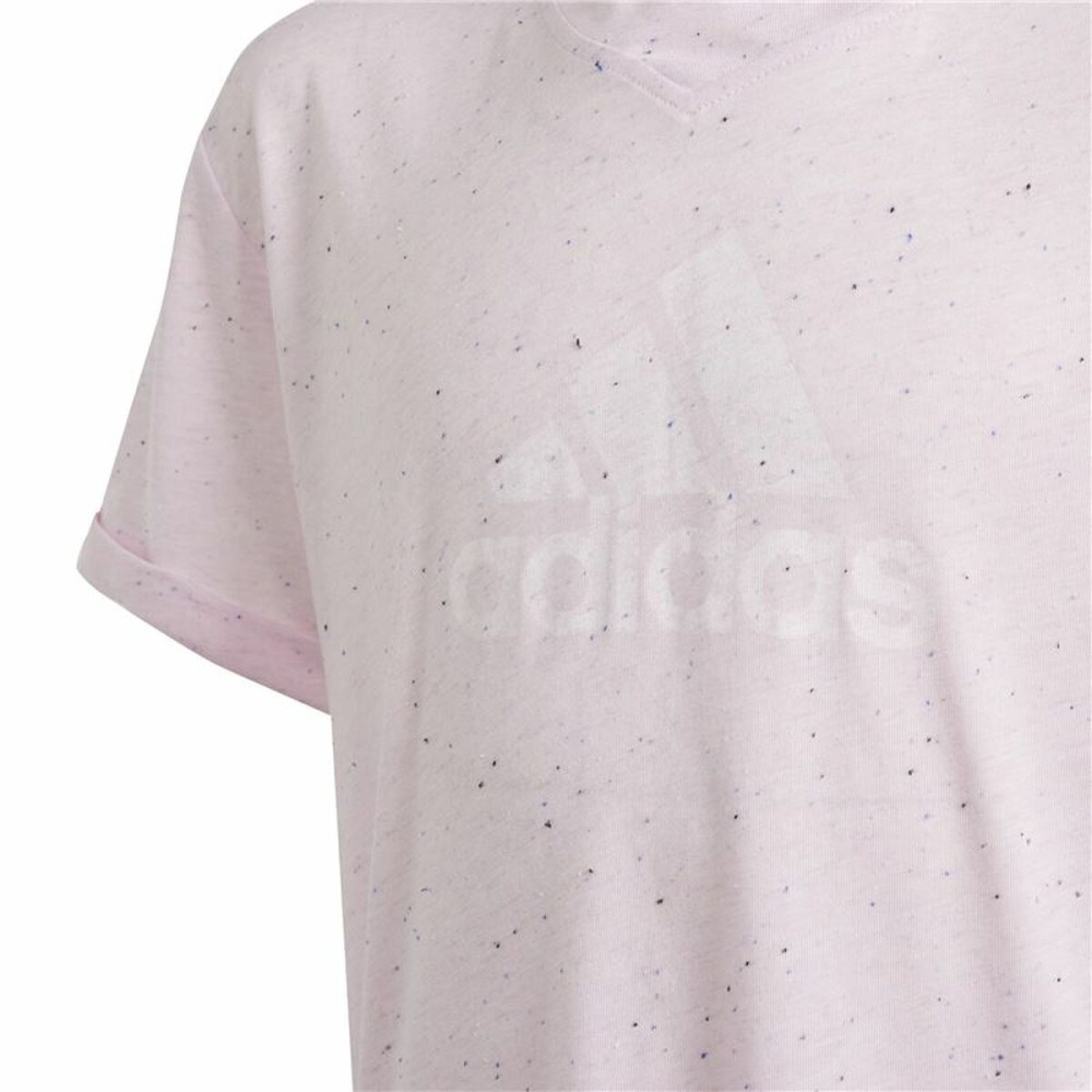 Kurzarm-T-Shirt für Kinder Adidas G Fi Bl Rosa