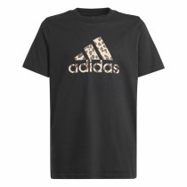 Child's Short Sleeve T-Shirt Adidas Animal Black
