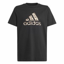 Child's Short Sleeve T-Shirt Adidas Animal Black