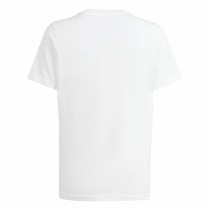 Kurzarm-T-Shirt für Kinder Adidas G Animal Weiß