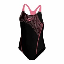 Badeanzug für Mädchen Speedo Medalist Schwarz