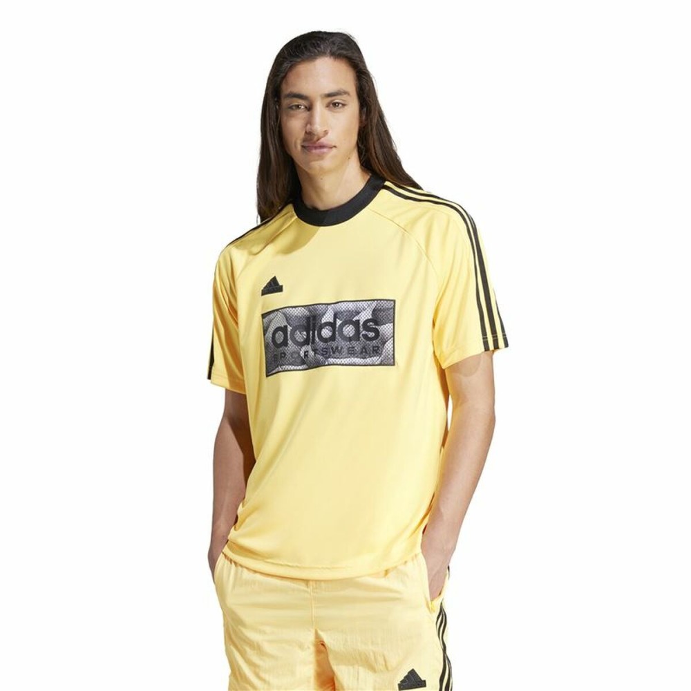 Herren Kurzarm-T-Shirt Adidas Tiro Aop Gelb