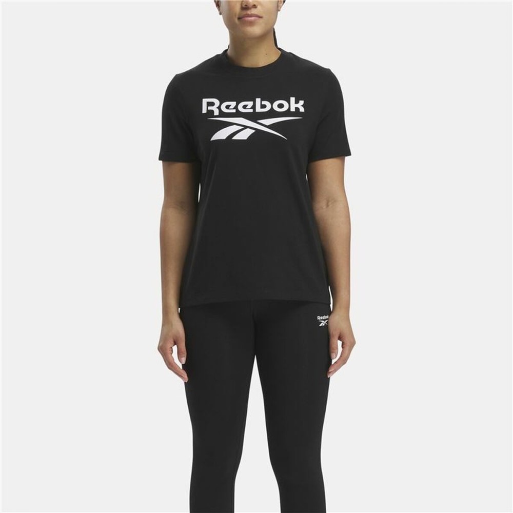 Women’s Short Sleeve T-Shirt Reebok Identity Big Logo Black