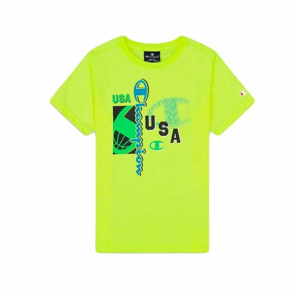 Herren Kurzarm-T-Shirt Champion Crewneck Hellgrün