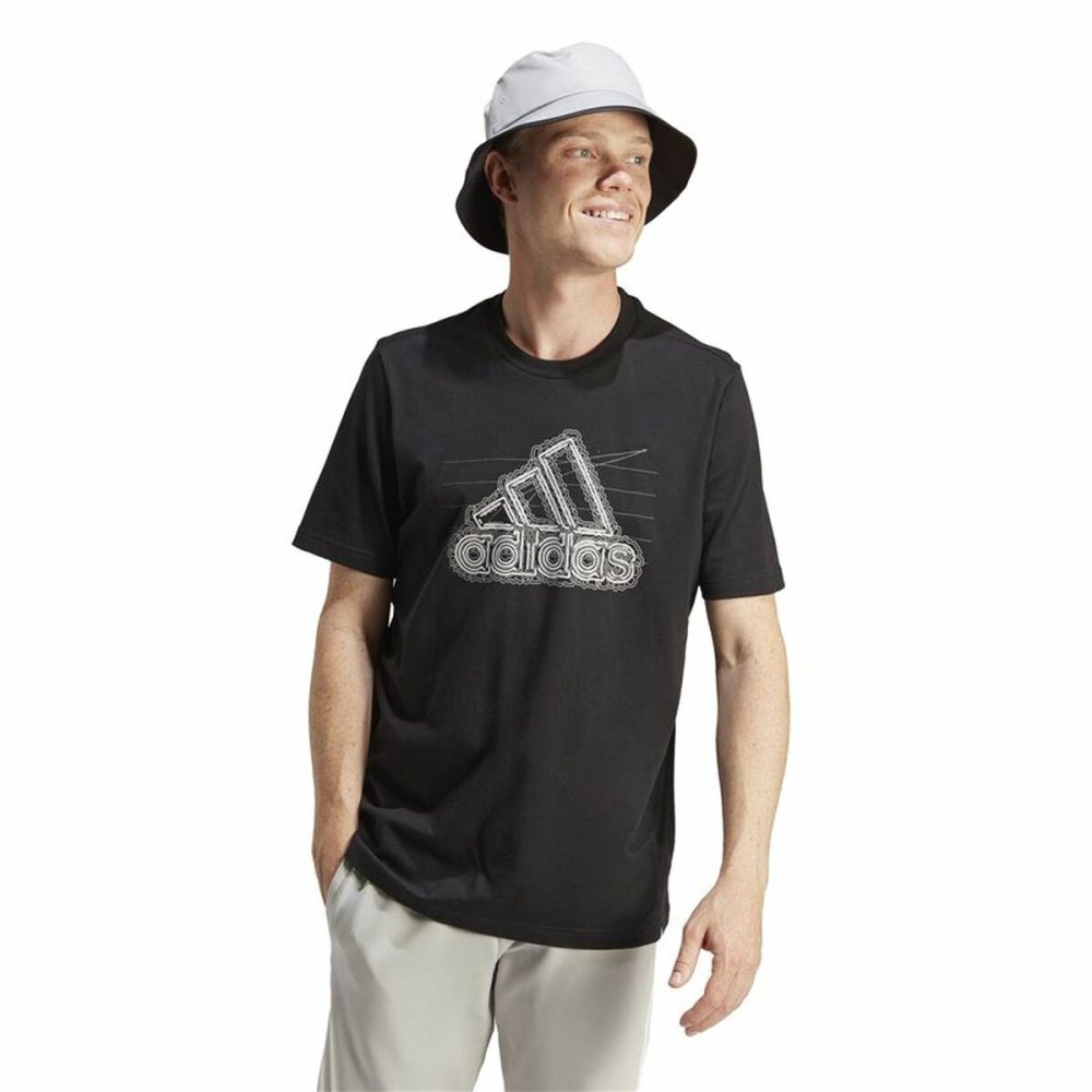 Herren Kurzarm-T-Shirt Adidas Growth Bos Schwarz