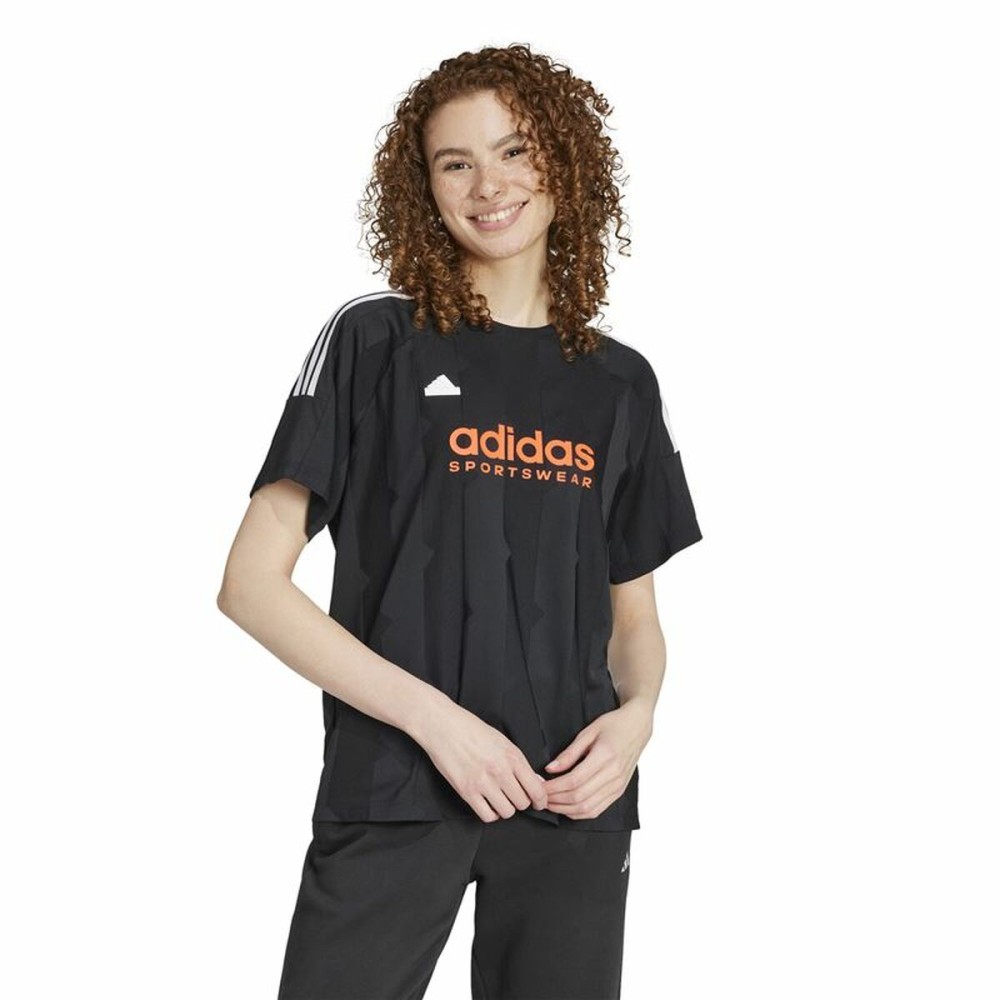 Damen Kurzarm-T-Shirt Adidas Tiro Cut Schwarz
