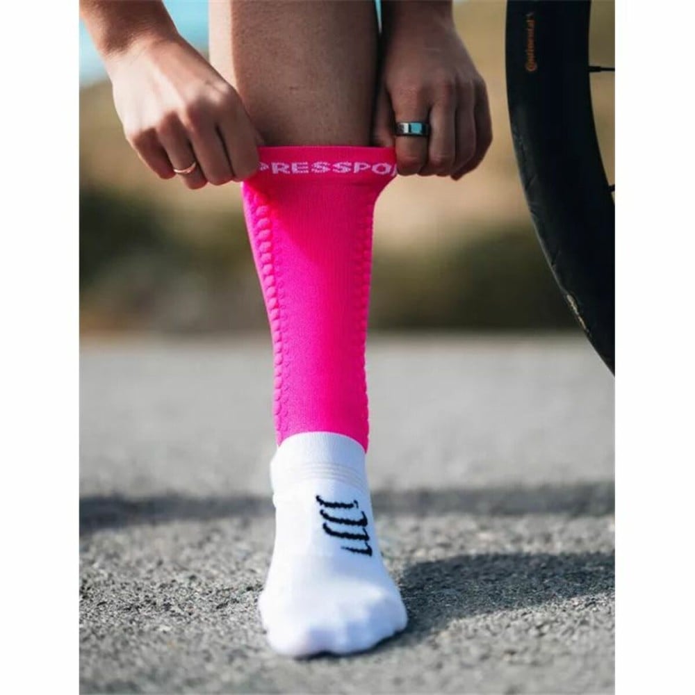 Chaussettes de Sport Compressport Pro Racing Rose foncé