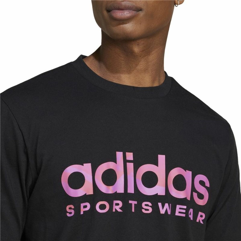 Herren Kurzarm-T-Shirt Adidas House Of Tiro Summer Linear Graphic Schwarz