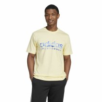 Herren Kurzarm-T-Shirt Adidas House Of Tiro Summer Linear Graphic Gelb