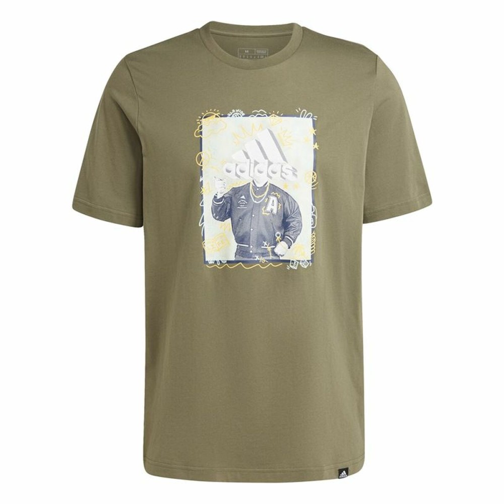 Herren Kurzarm-T-Shirt Adidas Doodle Graphic grün
