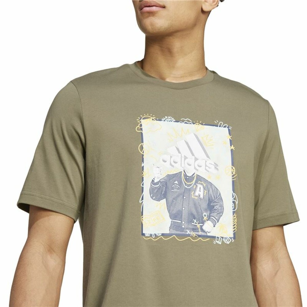 Herren Kurzarm-T-Shirt Adidas Doodle Graphic grün