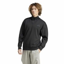 Herren Sweater ohne Kapuze Adidas All Szn Fleece 1/4 Zip Crew Schwarz