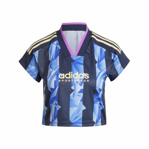 Damen Kurzarm-T-Shirt Adidas Tiro Cut Blau
