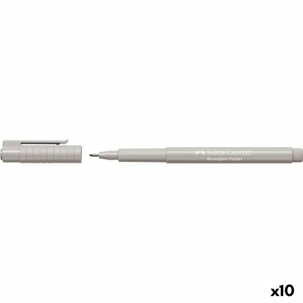 Dauermarker Faber-Castell Broadpen Pastel Grau (10 Stück)