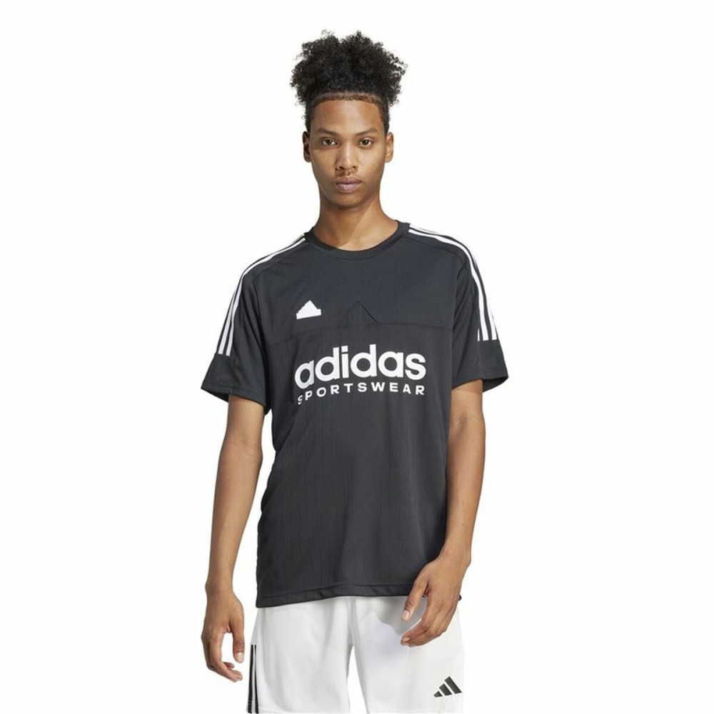 Herren Kurzarm-T-Shirt Adidas Tiro Q1 Schwarz