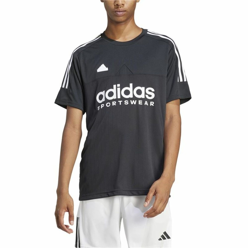Herren Kurzarm-T-Shirt Adidas Tiro Q1 Schwarz